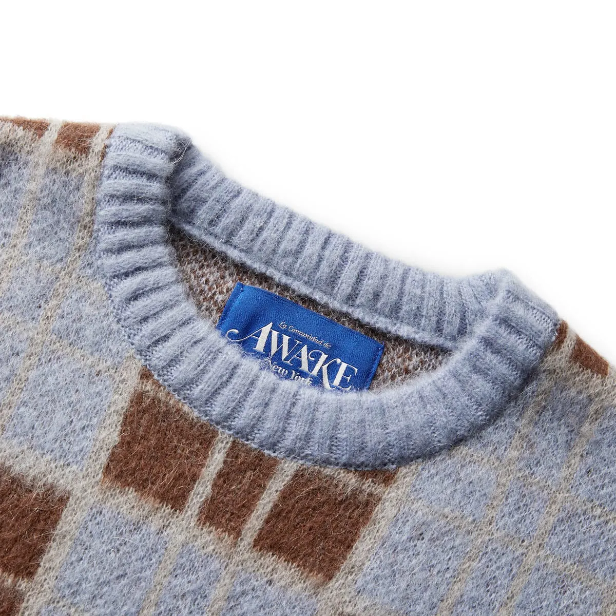 CHECKERED MOHAIR SWEATER