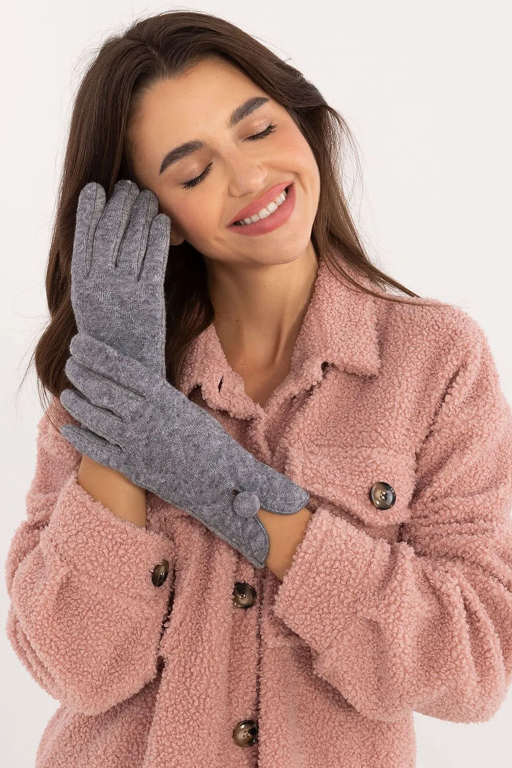 TEEK - Flowers Finger Notched Button Gloves